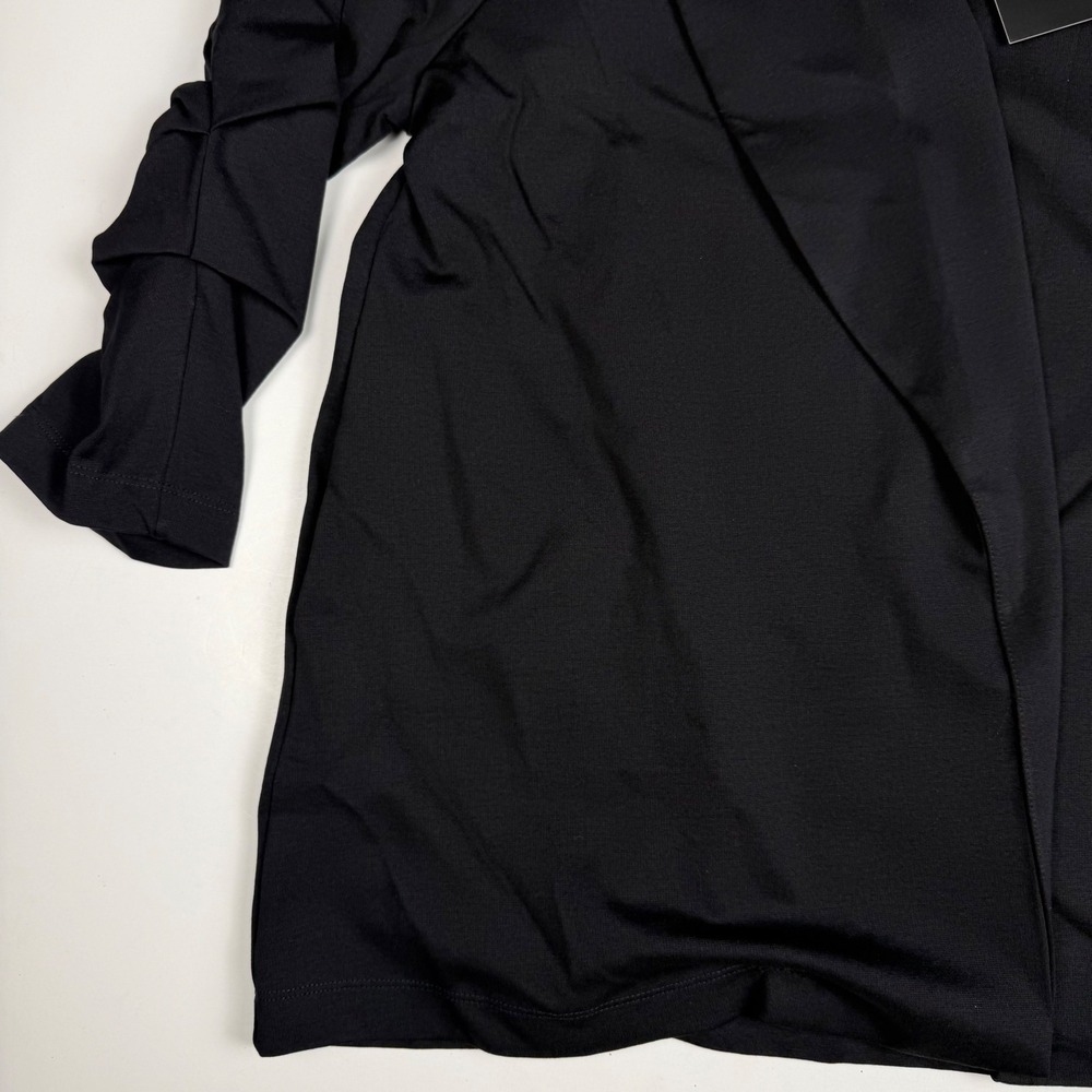 Dear Scarlett Womens Black Open Front Blazer Pleated 3/4 Sleeve Size 1X NWT - Picture 7 of 12